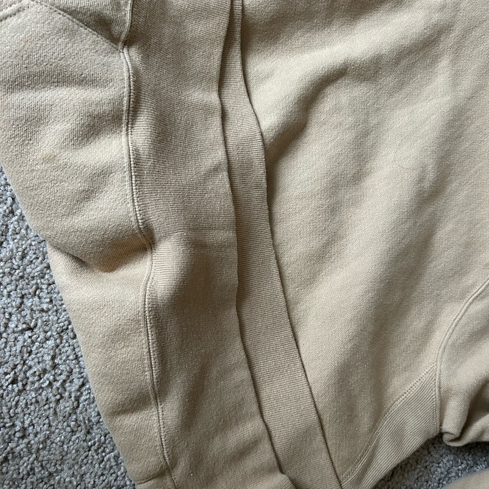 champion camel colored reverse thread hoodie LARGE - image 6